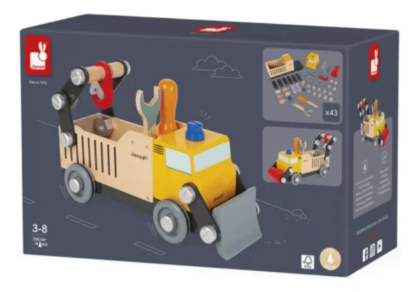 CAMINHAO TRATOR DE CONSTRUCAO COM 43 PECAS BRICO KIDS - JANOD - Imagem 3