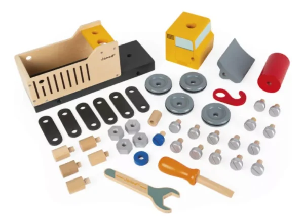 CAMINHAO TRATOR DE CONSTRUCAO COM 43 PECAS BRICO KIDS - JANOD - Imagem 2