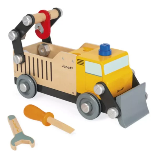 CAMINHAO TRATOR DE CONSTRUCAO COM 43 PECAS BRICO KIDS - JANOD