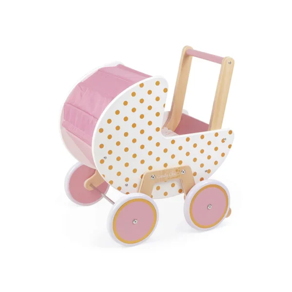 CARRINHO DE BONECA BRINQUEDO DE MADEIRA - CANDY CHIC JANOD - Imagem 5