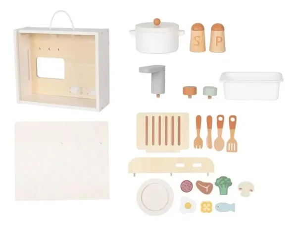 Conjunto Cozinha e Comidinhas Madeira - Tooky Toy - Imagem 2