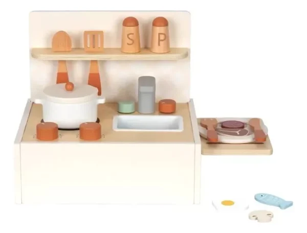 Conjunto Cozinha e Comidinhas Madeira - Tooky Toy - Imagem 4