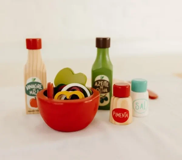 Coleção Comidinhas Kit Salada Madeira New Art - Imagem 5