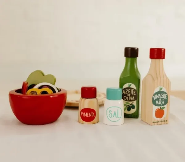 Coleção Comidinhas Kit Salada Madeira New Art - Imagem 3